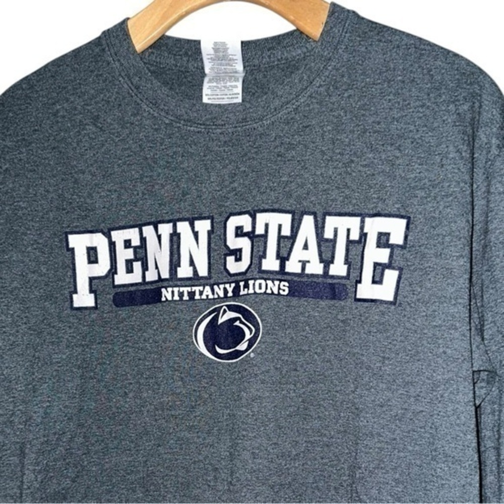 Penn State Men’s Size M Charcoal Gray Nittany Lions Long Sleeve Tee T-Shirt